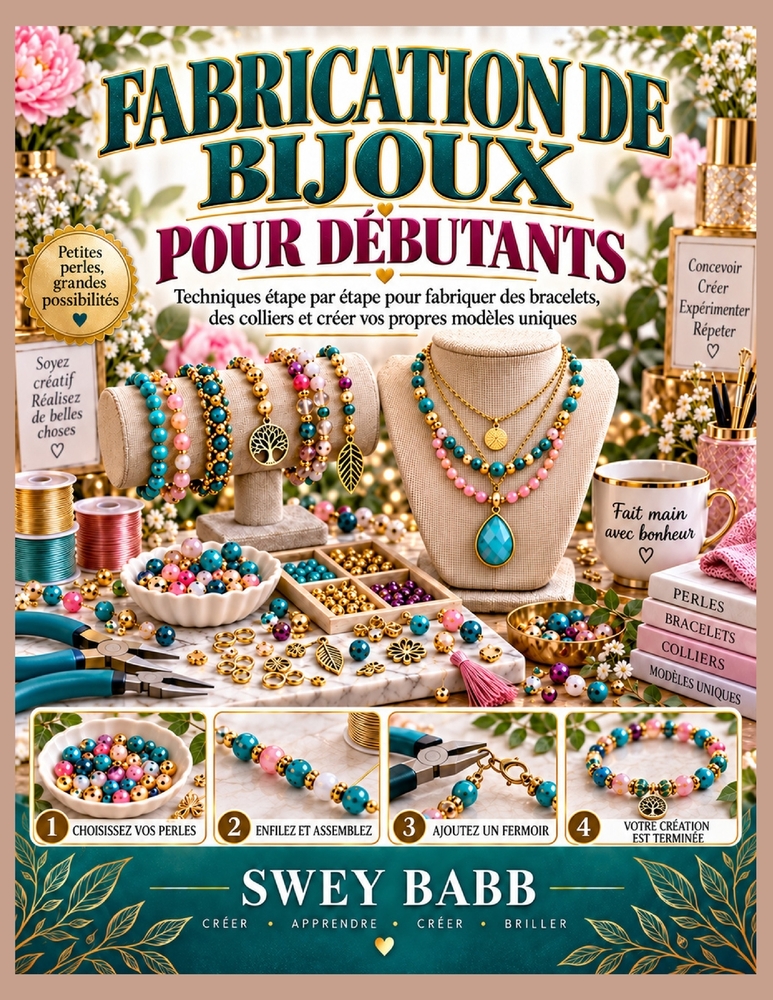Fabrication de Bijoux Pour Débutants: Outils essentiels, techniques et projets de bijoux cover