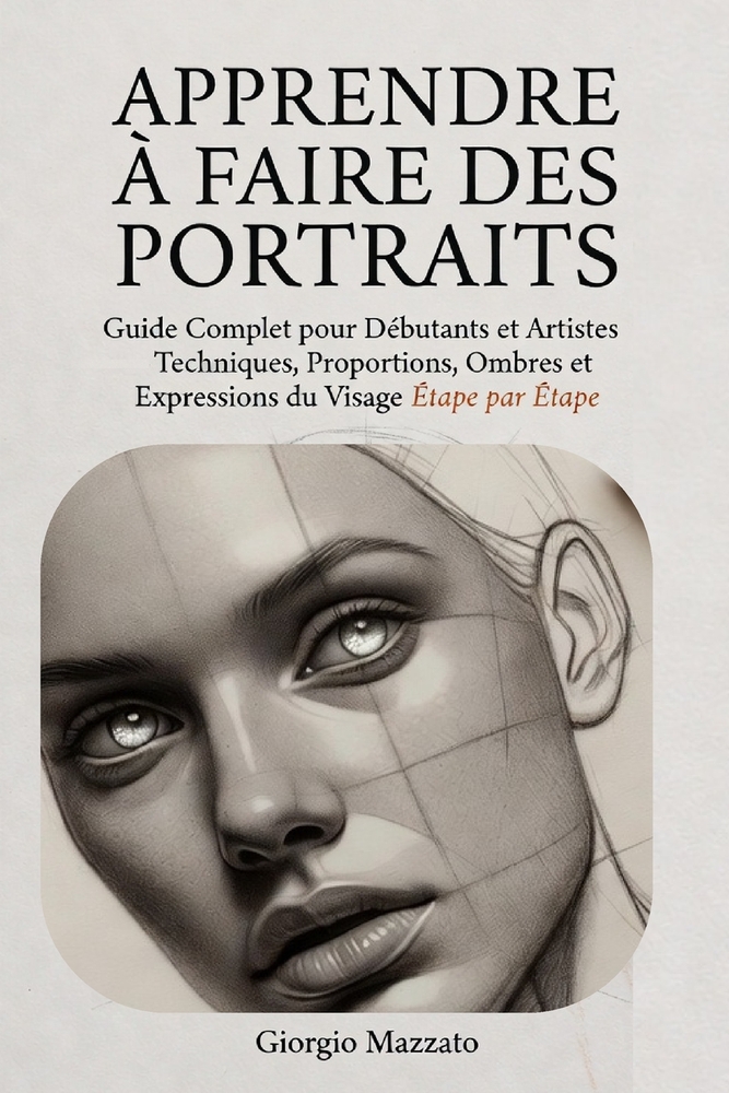 APPRENDRE A FAIRE DES PORTRAITS Le Guide Complet du Visage pour Débutants et Confirmés: Proportions, Ombres, Lumière et Expressions Étape par Étape, a cover