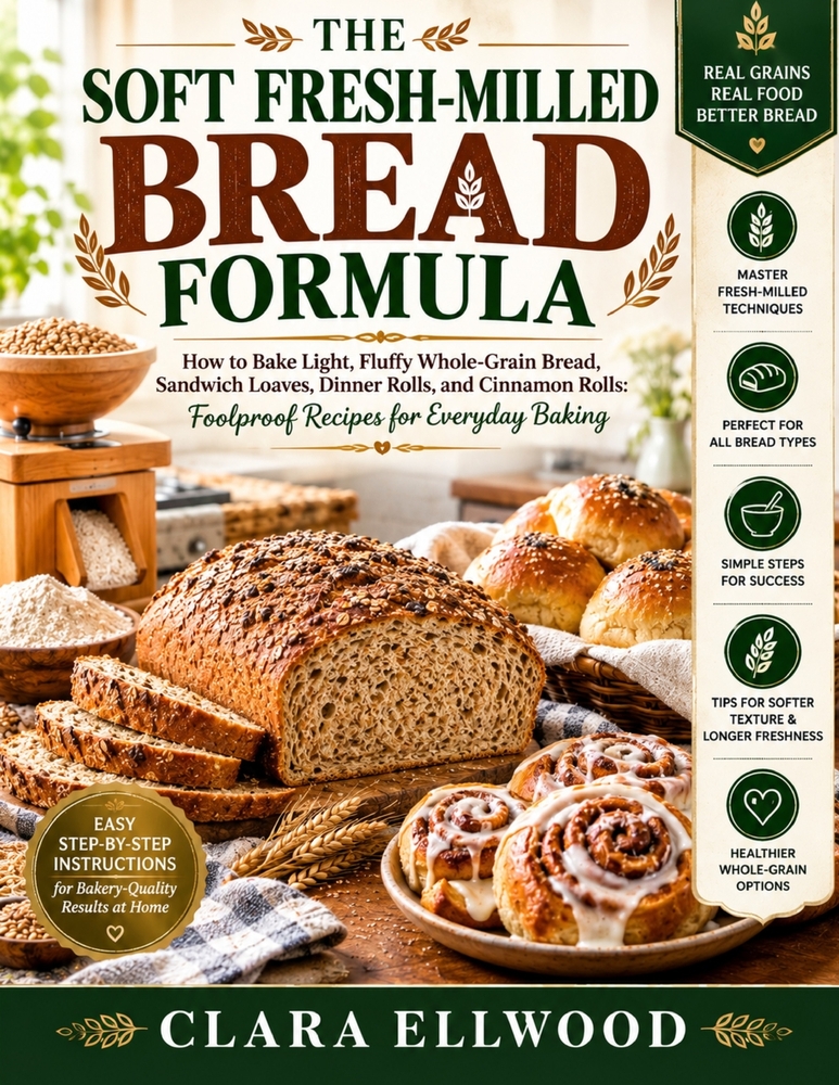 The Soft Fresh-Milled Bread Formula: How to Bake Light, Fluffy Whole-Grain Bread, Sandwich Loaves, Dinner Rolls, and Cinnamon Rolls: Foolproof Recipes cover