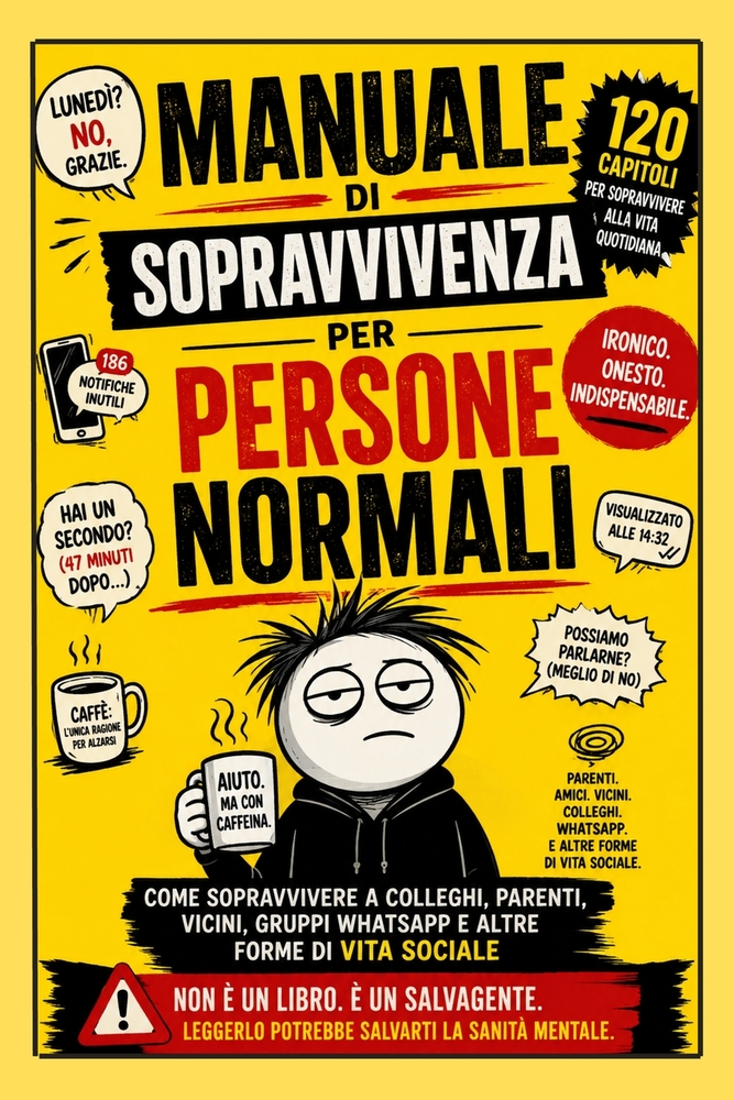 Manuale di sopravvivenza per persone normali: Come sopravvivere a colleghi, parenti, vicini, gruppi WhatsApp e altre forme di vita sociale cover