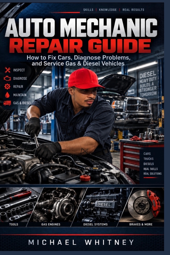 Auto Mechanic Repair Guide: An Overview of Car Repair, Diagnostics, Maintenance, Gas & Diesel Systems, and Troubleshooting cover