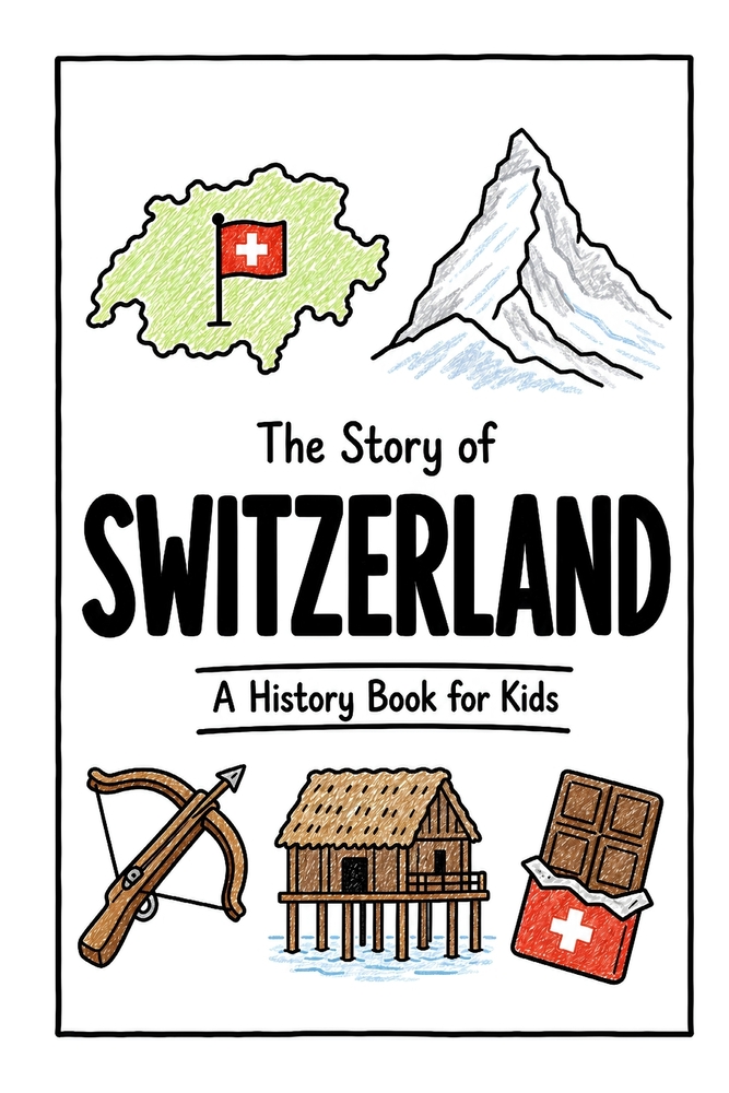 The Story of Switzerland - A History Book for Kids: A Fun, Educational, and Illustrated Journey Through Swiss History for Children and Curious Minds cover