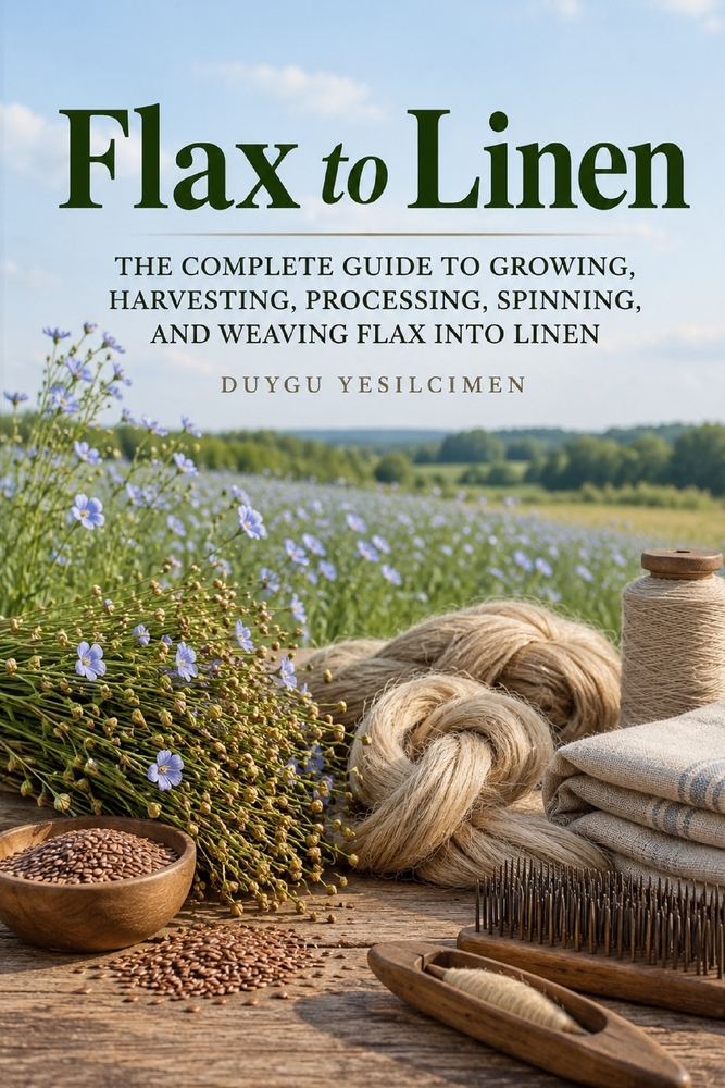 Flax to Linen: The Complete Guide to Growing, Harvesting, Processing, Spinning, and Weaving Flax into Linen cover