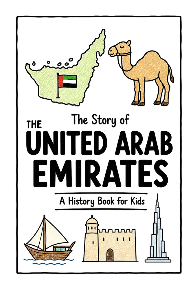 The Story of the United Arab Emirates - A History Book for Kids: A Fun, Educational, and Illustrated Journey Through Emirati History for Children and cover