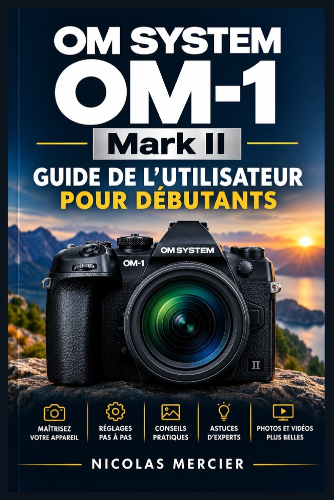 OM SYSTEM OM-1 Mark II Guide de l'utilisateur pour débutants: Prise en main pas à pas, réglages essentiels, suivi des sujets, exposition créative, vid cover