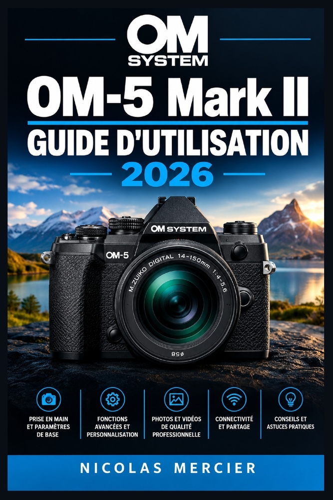 OM SYSTEM OM-5 Mark II - Guide d'utilisation 2026: Premiers pas, exposition créative, mise au point précise, vidéo 4K, fonctions computationnelles et cover