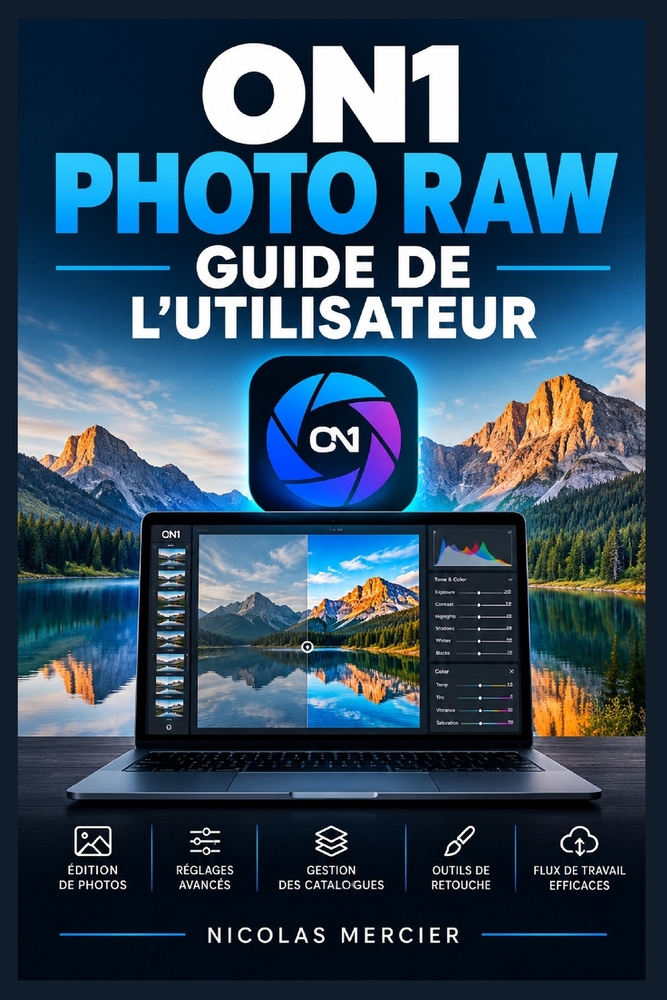 ON1 Photo RAW - Guide de l'utilisateur: Flux de travail pas à pas pour cataloguer, développer, masquer, améliorer, composer et exporter avec les fonct cover