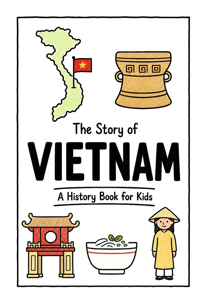 The Story of Vietnam - A History Book for Kids: A Fun, Educational, and Illustrated Journey Through Vietnamese History for Children and Curious Minds cover