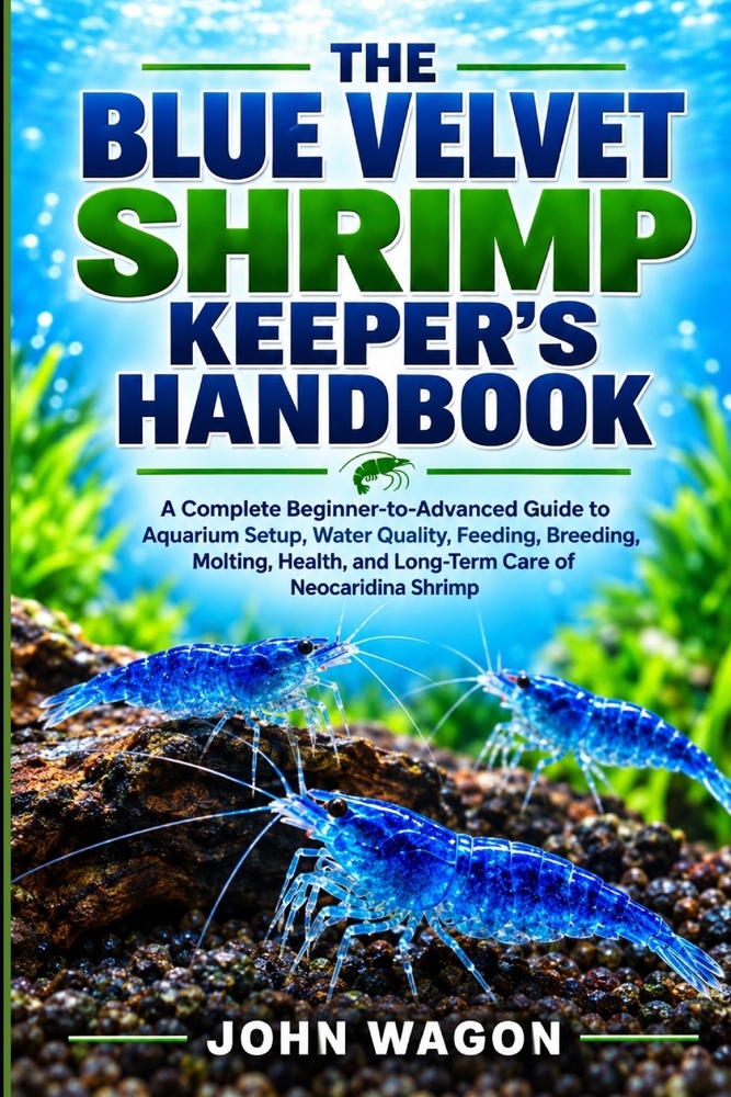 The Blue Velvet Shrimp Keeper's Handbook: A Complete Beginner-to-Advanced Guide to Aquarium Setup, Water Quality, Feeding, Breeding, Molting, Health, cover