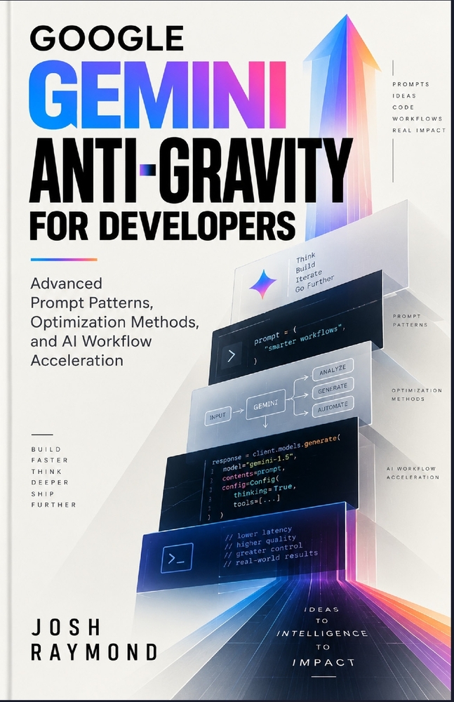 Google Gemini Anti-Gravity for Developers: Advanced Prompt Patterns, Optimization Methods, and AI Workflow Acceleration. cover
