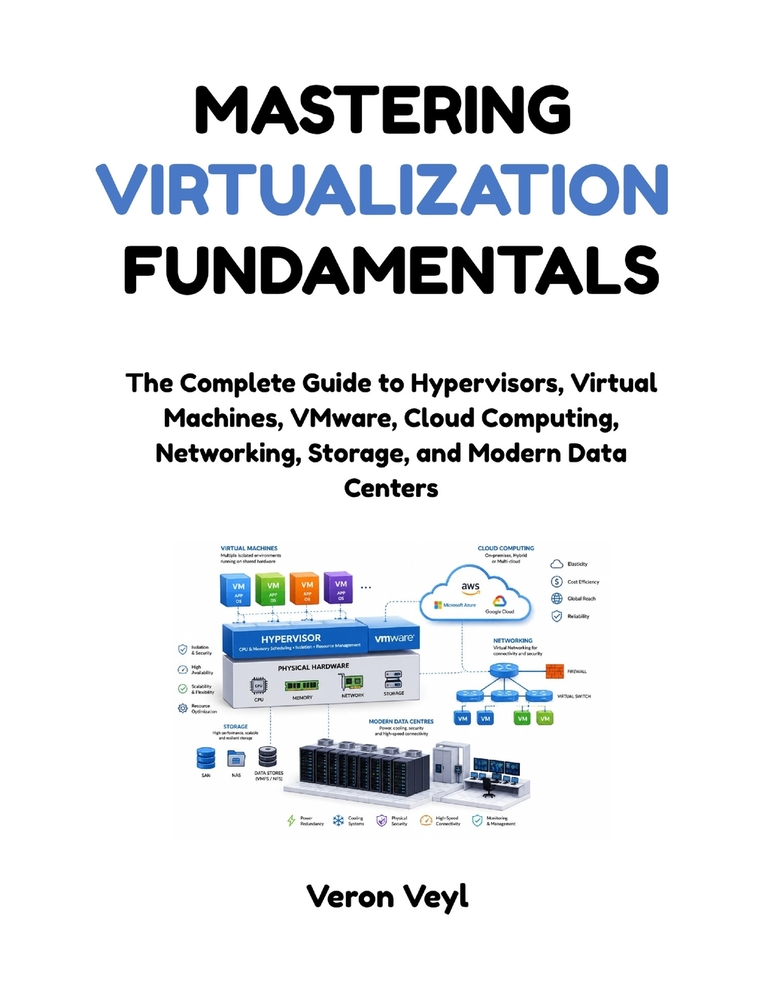 Mastering Virtualization Fundamentals: The Complete Guide to Hypervisors, Virtual Machines, VMware, Cloud Computing, Networking, Storage, and Modern D cover
