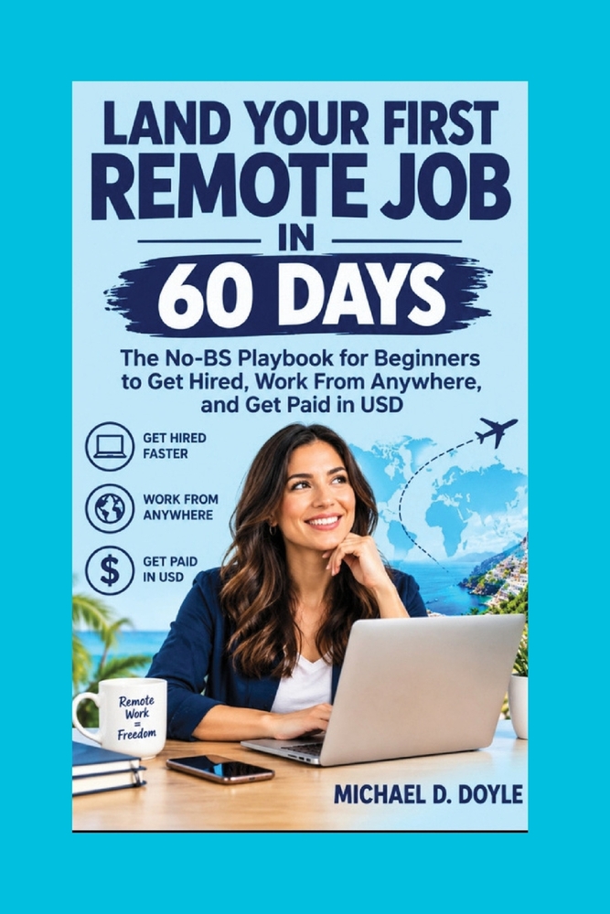 Land Your First Remote Job in 60 Days: The No-BS Playbook for Beginners to Get Hired, Work From Anywhere, and Get Paid in USD cover