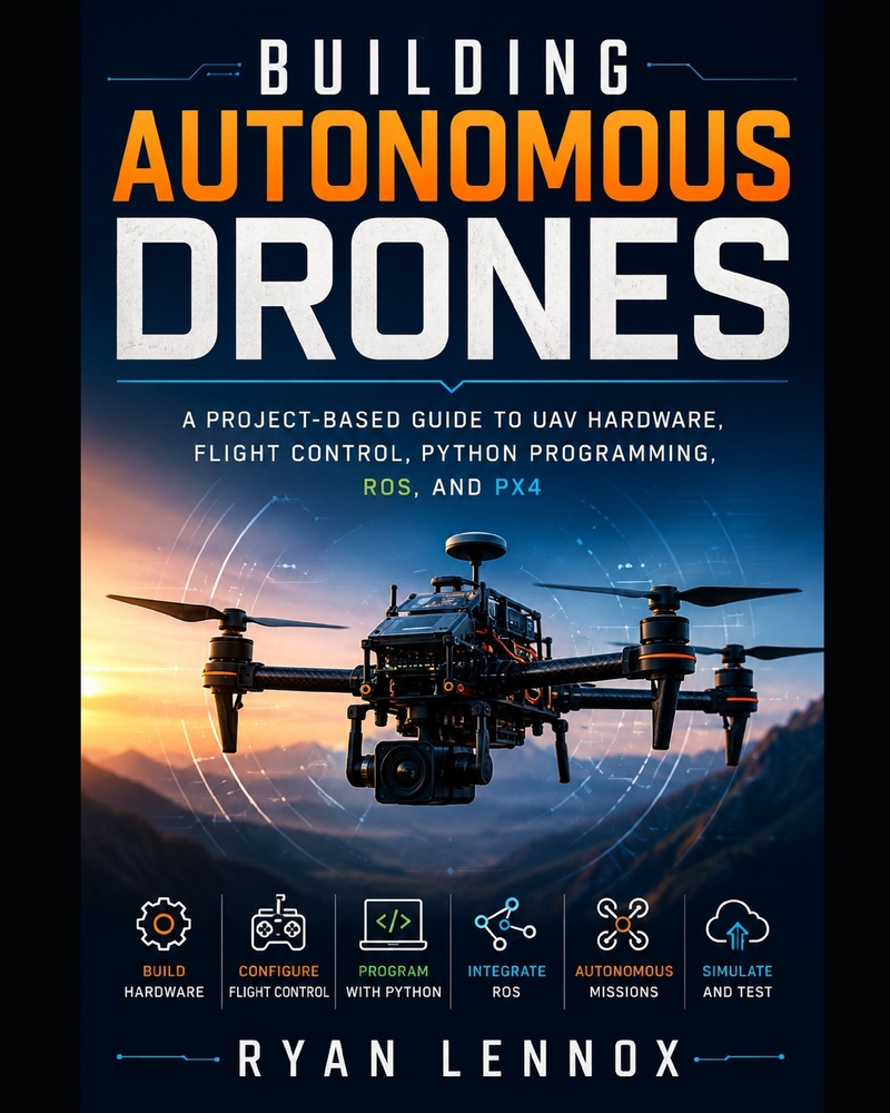 Building Autonomous Drones: A Project-Based Guide to UAV Hardware, Flight Control, Python Programming, ROS, and PX4 cover