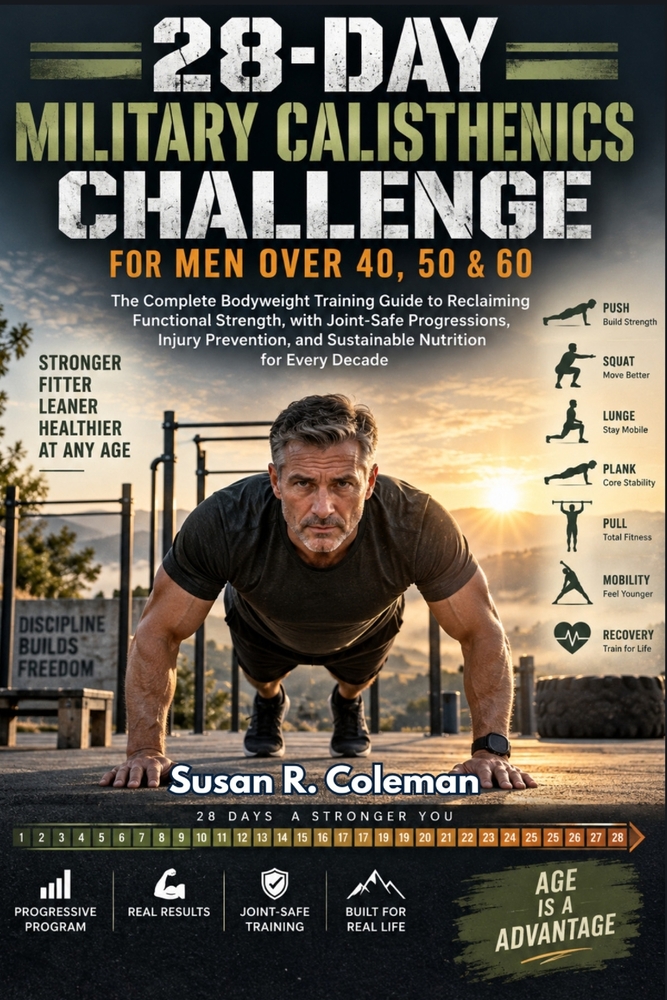28-Day Military Calisthenics Challenge for Men Over 40, 50 & 60: The Complete Bodyweight Training Guide to Reclaiming Functional Strength, with Joint- cover