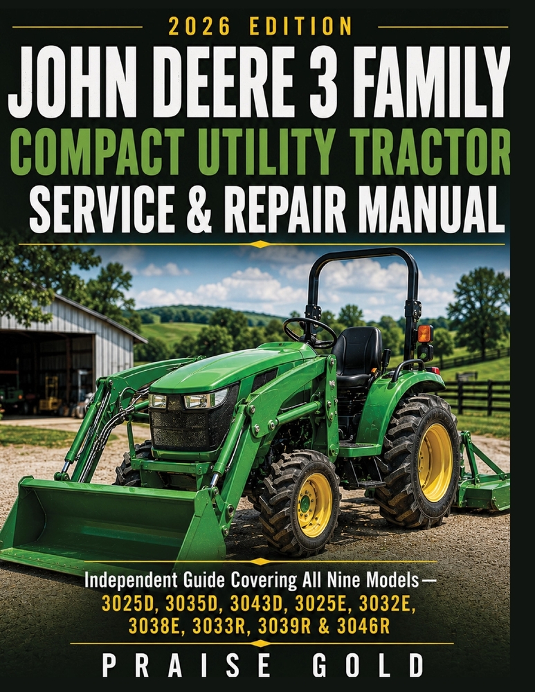 John Deere 3 Family Compact Utility Tractor Service & Repair Manual: Independent Guide Covering All Nine Models -3025D, 3035D, 3043D, 3025E, 3032E, 30 cover