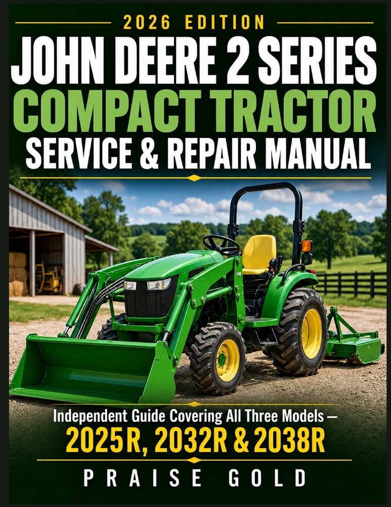 John Deere 2 Series Compact Tractor Service & Repair Manual: Independent Guide Covering All Three Models -2025R, 2032R & 2038R cover