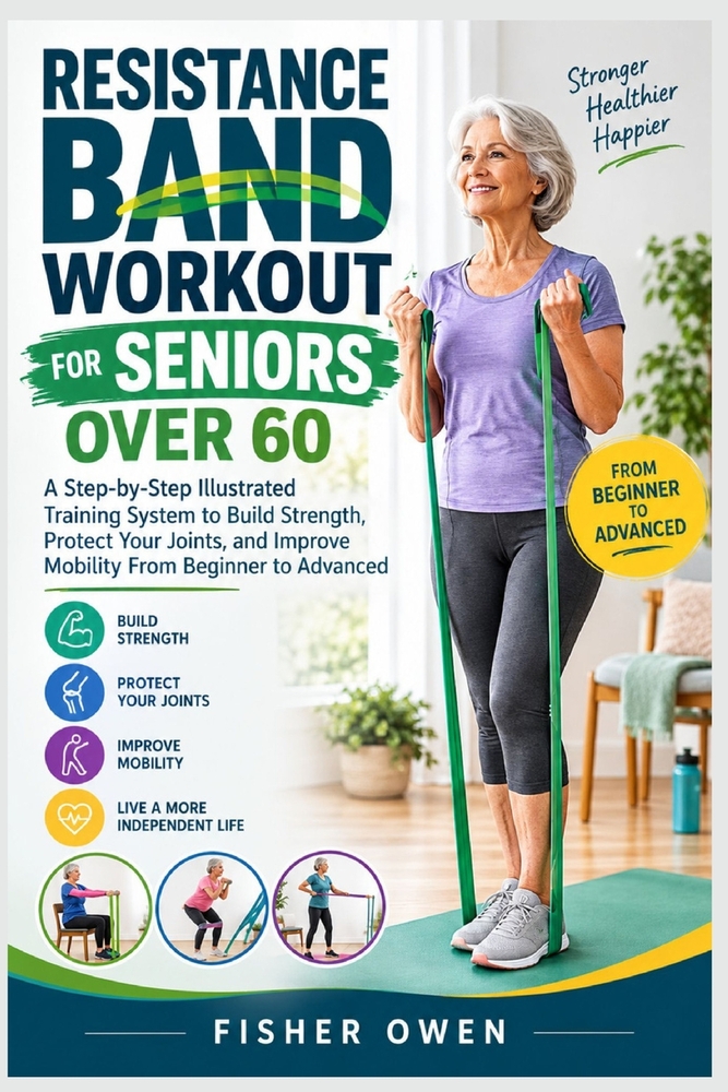 Resistance Band Workout for Seniors Over 6o: A Step-by-Step Illustrated Training System to Build Strength, Protect Your Joints, and Improve Mobility F cover