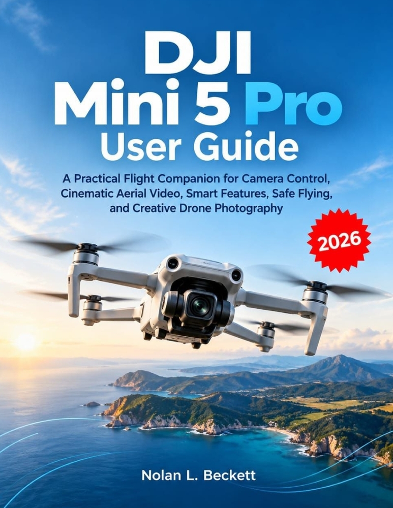 DJI Mini 5 Pro User Guide: A Practical Flight Companion for Camera Control, Cinematic Aerial Video, Smart Features, Safe Flying, and Creative Drone Ph cover