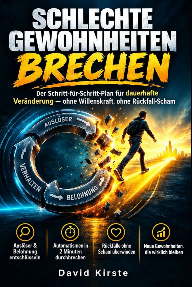 Schlechte Gewohnheiten Brechen: Der Praxisguide für dauerhafte Verhaltensänderung: Trigger erkennen, Routinen neu verankern und alte Muster ohne Wille cover