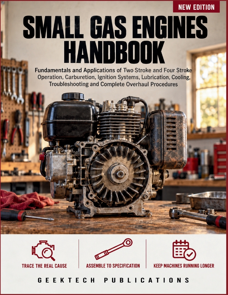 Small Gas Engines Handbook: Fundamentals and Applications of Two Stroke and Four Stroke Operation, Carburetion, Ignition Systems, Lubrication, Cooling cover