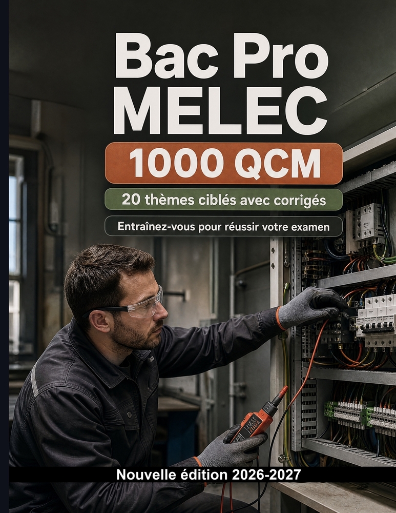 Bac Pro MELEC: 1000 Cas pratiques QCM expliqués: Révision ciblée: schémas de chantier, NF C 15-100, consignation, mesures électriques et protections d cover