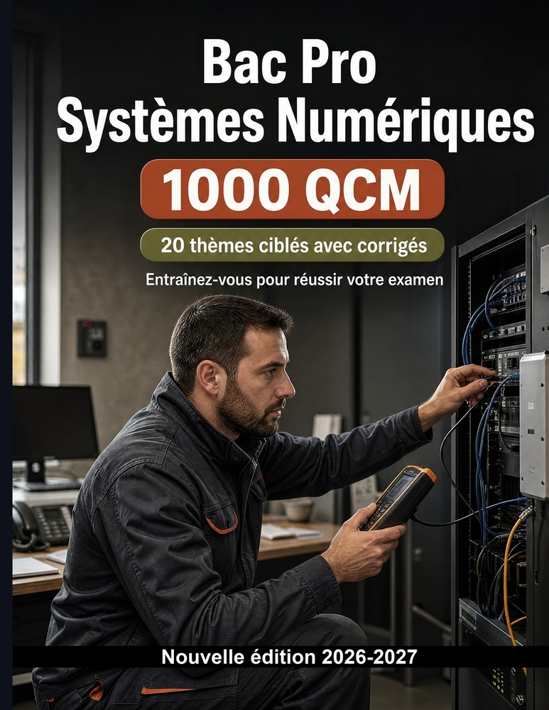 Bac Pro Systèmes Numériques: 1000 Items type concours avec solution: Préparation et révision: installation, Windows/Linux, réseaux IP, VLAN, sécurité cover