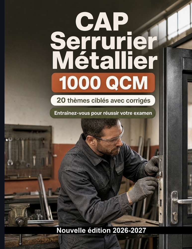 CAP Serrurier Métallier: 1000 QCM chronométrés avec corrigés: Plans, traçage, métrologie, matériaux et soudage MIG-MAG/TIG - révision pratique avec ex cover