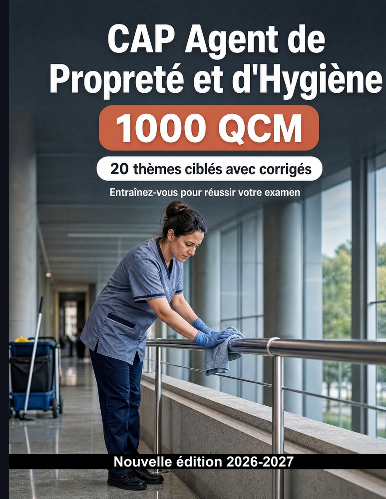 CAP Agent de Propreté et d'Hygiène 1000 QCM de mise à niveau: Révision ciblée: microbiologie, contamination, produits, dosage, désinfection et bio-net cover