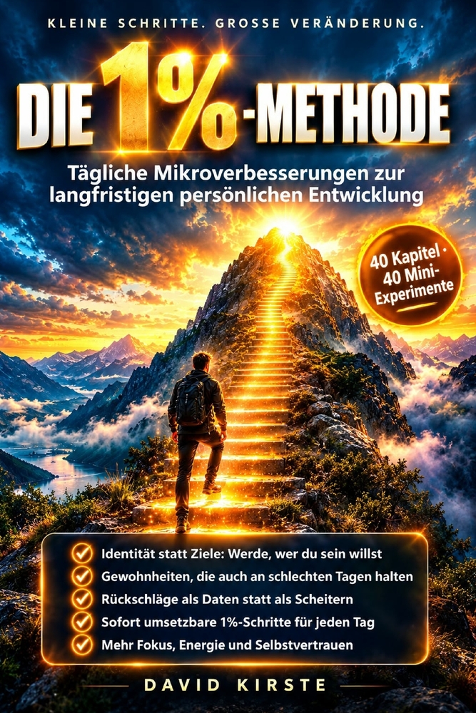 Die 1%-Methode: Tägliche Mikroverbesserungen für nachhaltige Gewohnheiten, mehr Selbstvertrauen und echte persönliche Entwicklung cover