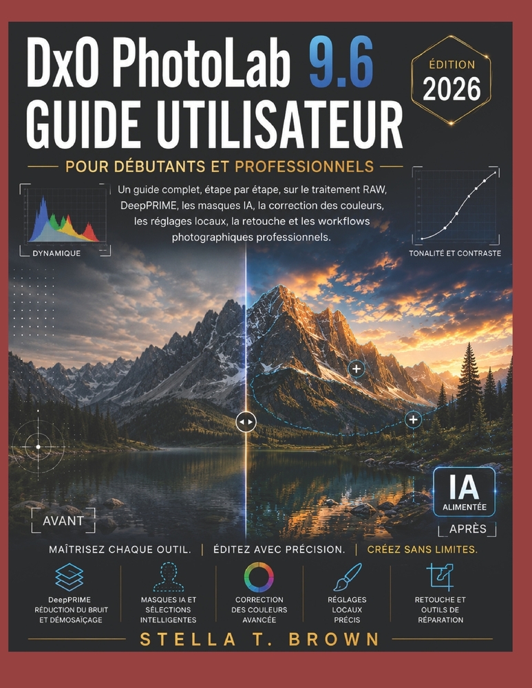 Guide de l'utilisateur DxO PhotoLab 9.6 pour débutants et professionnels édition 2026: Un guide complet, étape par étape, sur le traitement RAW, DeepP cover
