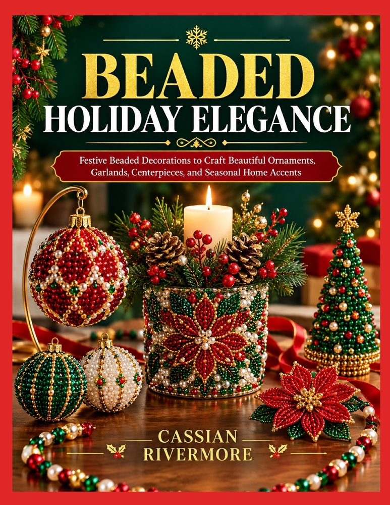 Beaded Holiday Elegance: Festive Beaded Decorations to Craft Beautiful Ornaments, Garlands, Centerpieces, and Seasonal Home Accents cover
