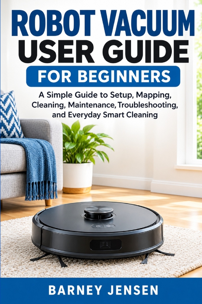 Robot Vacuum User Guide for Beginners: A Simple Guide to Setup, Mapping, Cleaning, Maintenance, Troubleshooting, and Everyday Smart Cleaning cover