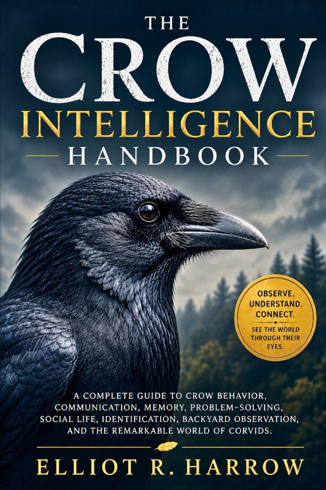 The Crow Intelligence Handbook: A Complete Guide to Crow Behavior, Communication, Memory, ProblemSolving, Social Life, Identification, Backyard Observ cover