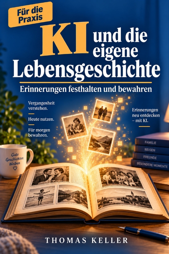 KI und die eigene Lebensgeschichte: Wie Sie mit künstlicher Intelligenz Ihre Erinnerungen festhalten und für die Familie bewahren cover