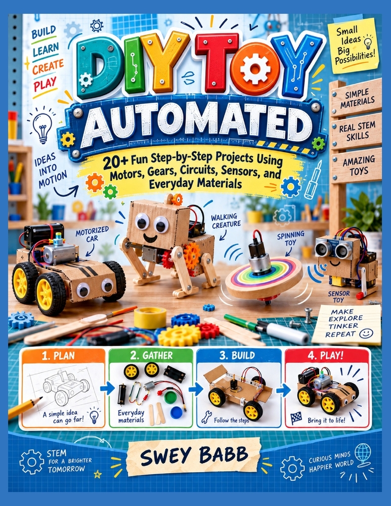 DIY Toy Automated: 20+ Fun Step-by-Step Projects Using Motors, Gears, Circuits, Sensors, and Everyday Materials cover