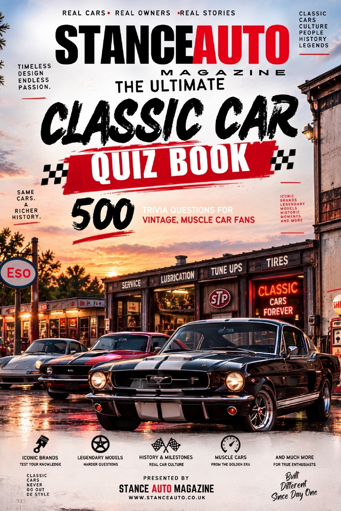The Ultimate Classic Car Quiz Book: 500 Trivia Questions for Vintage, Muscle Car Fans cover