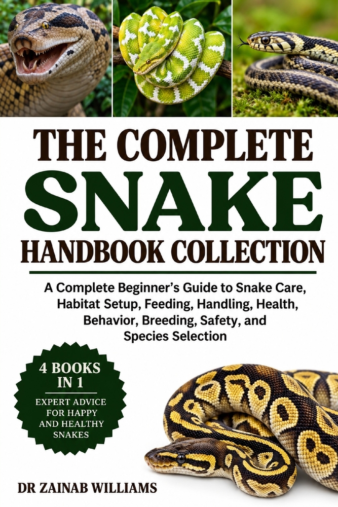 The Complete Snake Handbook Collection: A Complete Beginner's Guide to Snake Care, Habitat Setup, Feeding, Handling, Health, Behavior, Breeding, Safet cover