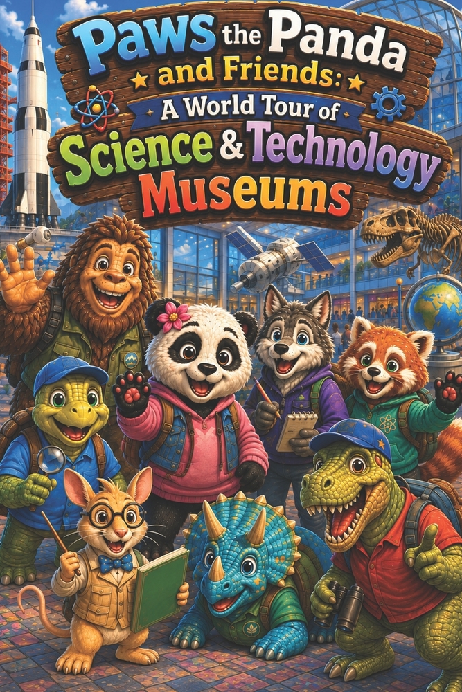Paws the Panda and Friends: A World Tour of Science & Technology Museums: An Educational Adventure Exploring Science, Engineering, Technology, Space, cover