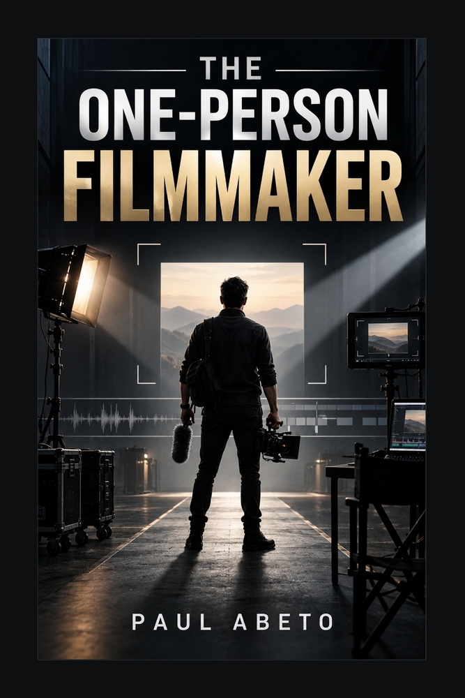 The One-Person Filmmaker: A Practical Guide to Planning, Shooting, Lighting, Sound, Editing, and AI-Assisted Production on Your Own cover