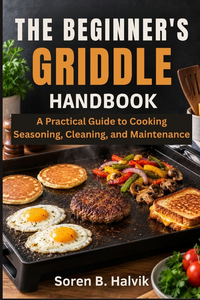 The Beginner's Griddle Handbook: A Practical Guide to Cooking, Seasoning, Cleaning, and Maintenance cover