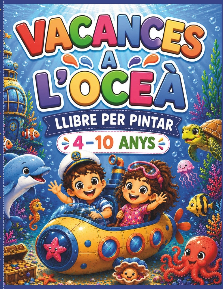 Vacances a l'Oceà: Llibre per pintar cover