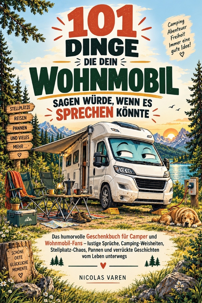 101 Dinge, die dein Wohnmobil sagen würde, wenn es sprechen könnte: Das humorvolle Geschenkbuch für Camper und Wohnmobil-Fans - lustige Sprüche, Campi cover