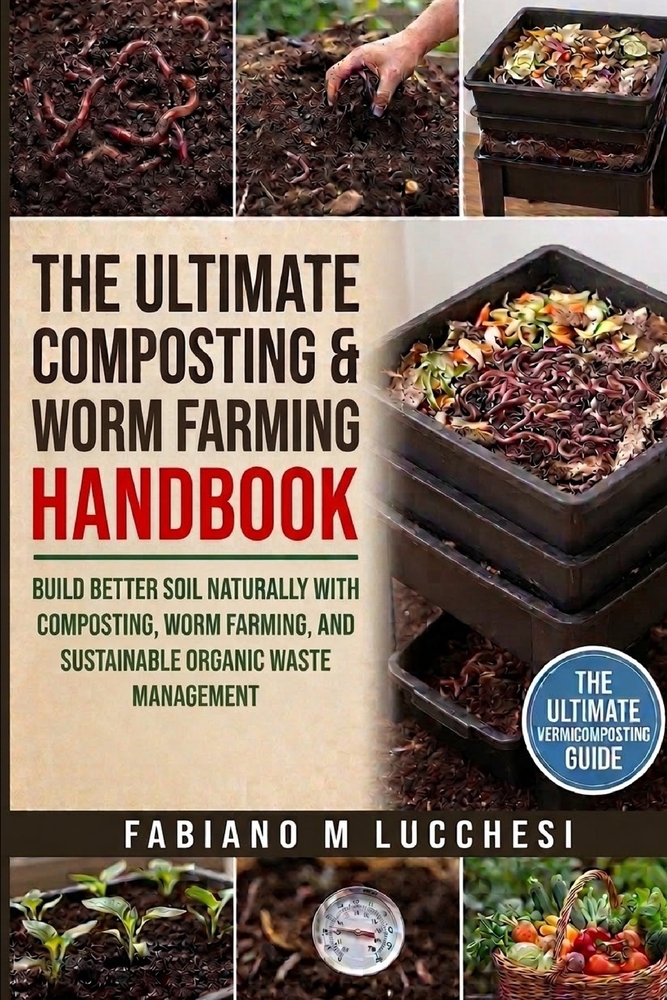 The Ultimate Composting and Worm Farming Handbook: Build Better Soil Naturally with Composting, Worm Farming, and Sustainable Organic Waste Management cover