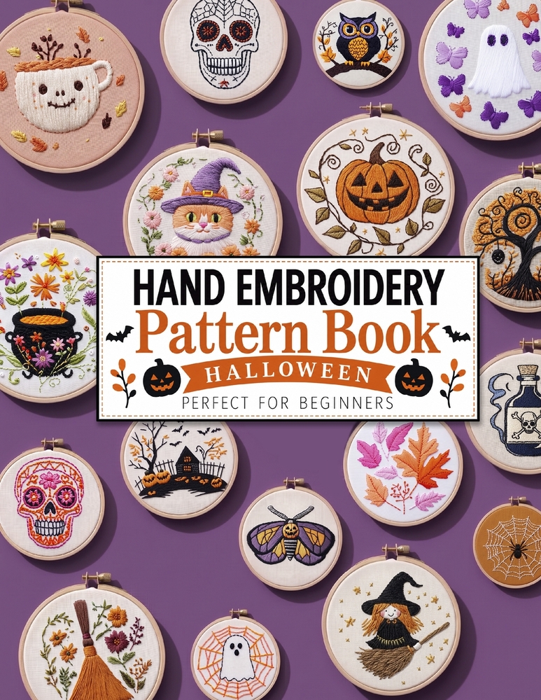 Hand Embroidery Pattern Book: Flowers Patterns for Beginners cover