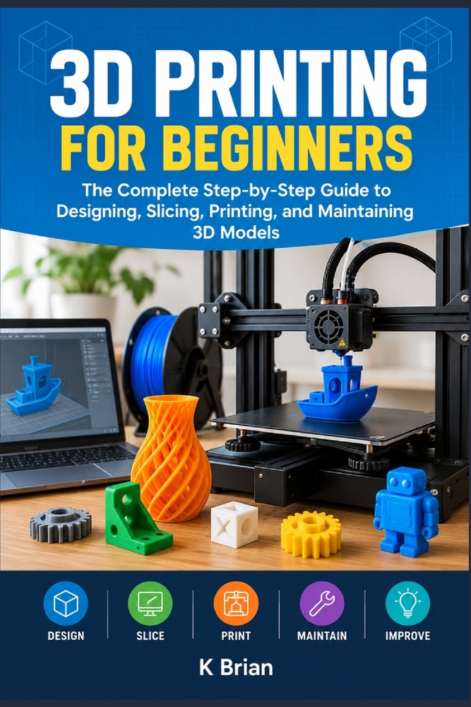3D Printing for Beginners: The Complete Step-by-Step Guide to Designing, Slicing, Printing, and Maintaining 3D Models cover