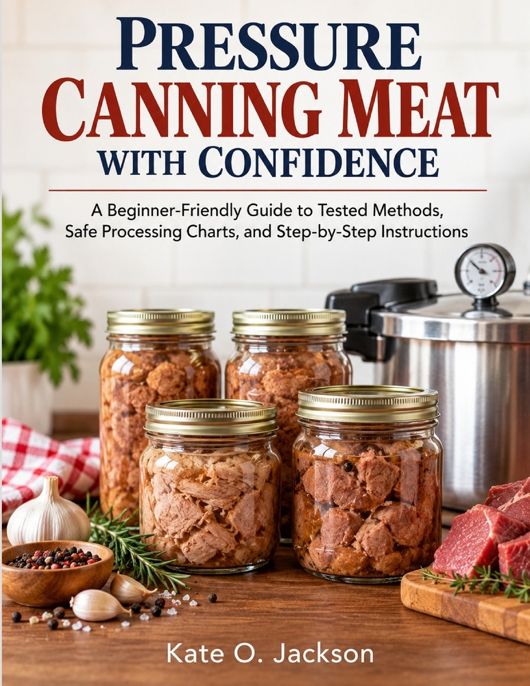 Pressure Canning Meat with Confidence: A Beginner-Friendly Guide to Tested Methods, Safe Processing Charts, and Step-by-Step Instructions cover