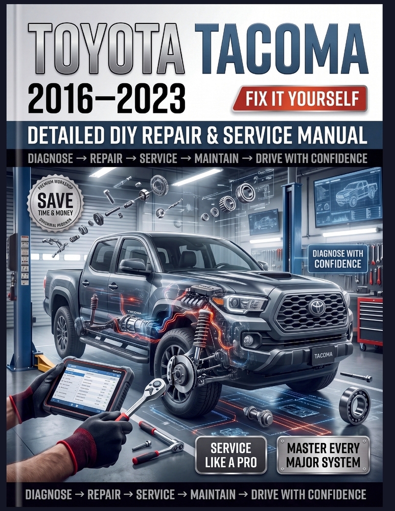 Toyota Tacoma 2016 - 2023 Detailed DIY Repair & Service Manual: The Definitive Step-by-Step Guide to Routine Maintenance, Advanced Diagnostics, and To cover