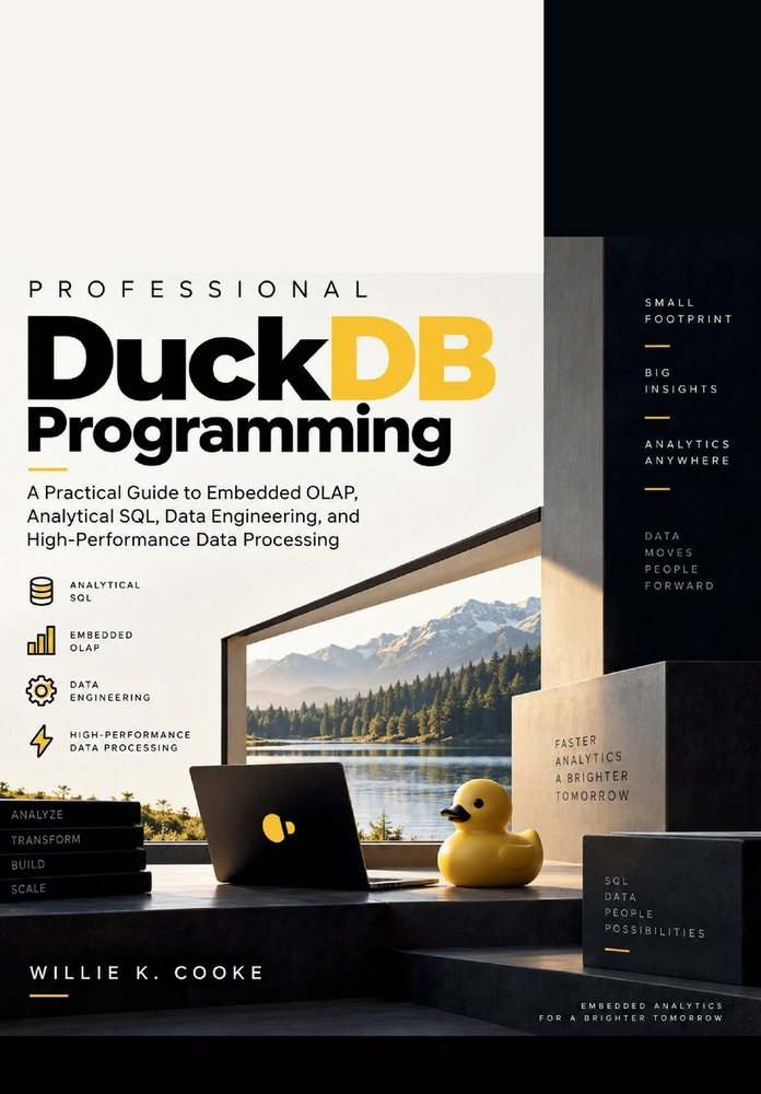 Professional DuckDB Programming: A Practical Guide to Embedded OLAP, Analytical SQL, Data Engineering, and High-Performance Data Processing cover