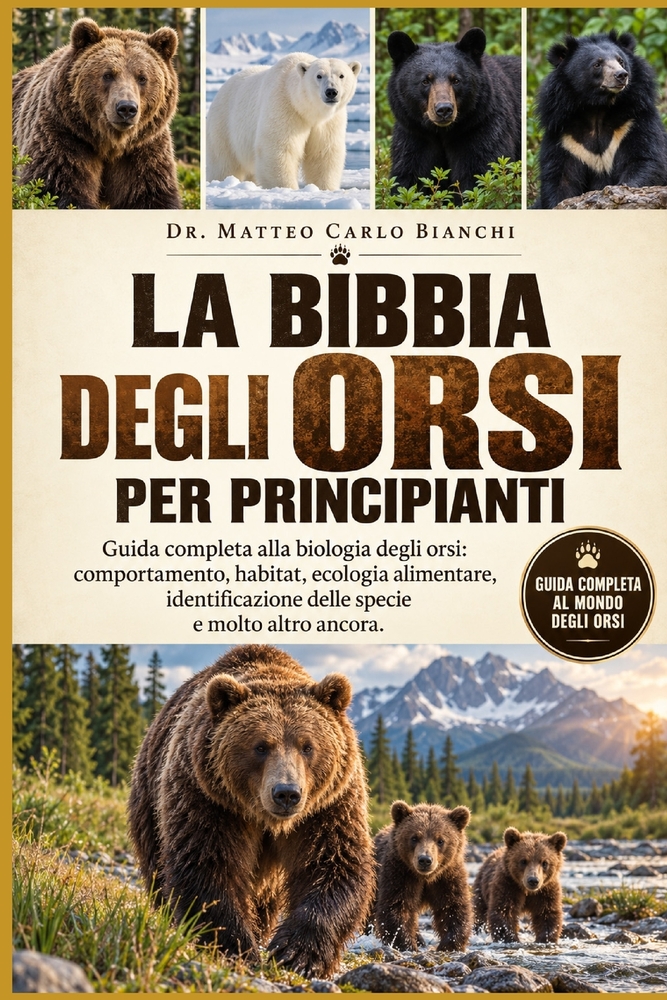 La Bibbia Degli Orsi Per Principianti: Guida completa alla biologia degli orsi: comportamento, habitat, ecologia alimentare, identificazione delle spe cover
