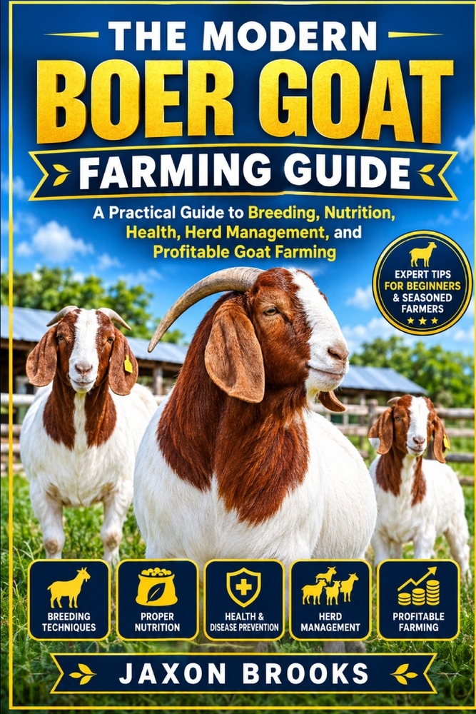 The Modern Boer Goat Farming Guide: A Practical Guide to Breeding, Nutrition, Health, Herd Management, and Profitable Goat Farming cover